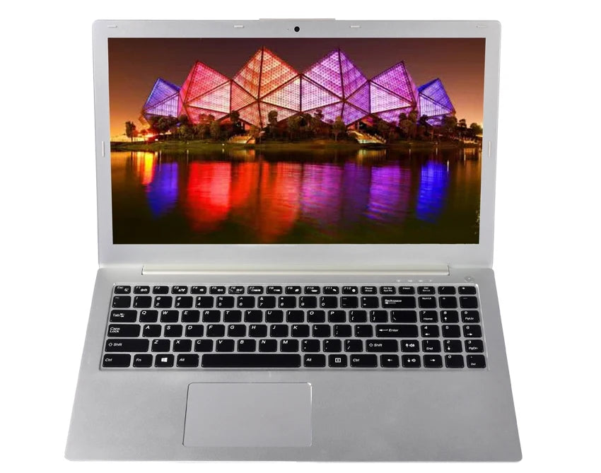 Front view of 15.6-inch Meegopad N156I 15.6 inch i7-8559U laptop on white background