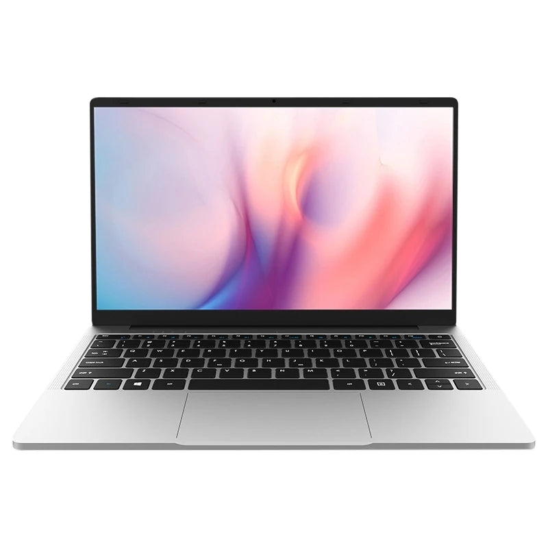 Front view of the Jumper EZbook S5 Pro laptop with 14-inch Full HD screen, ideal for student work and streaming.